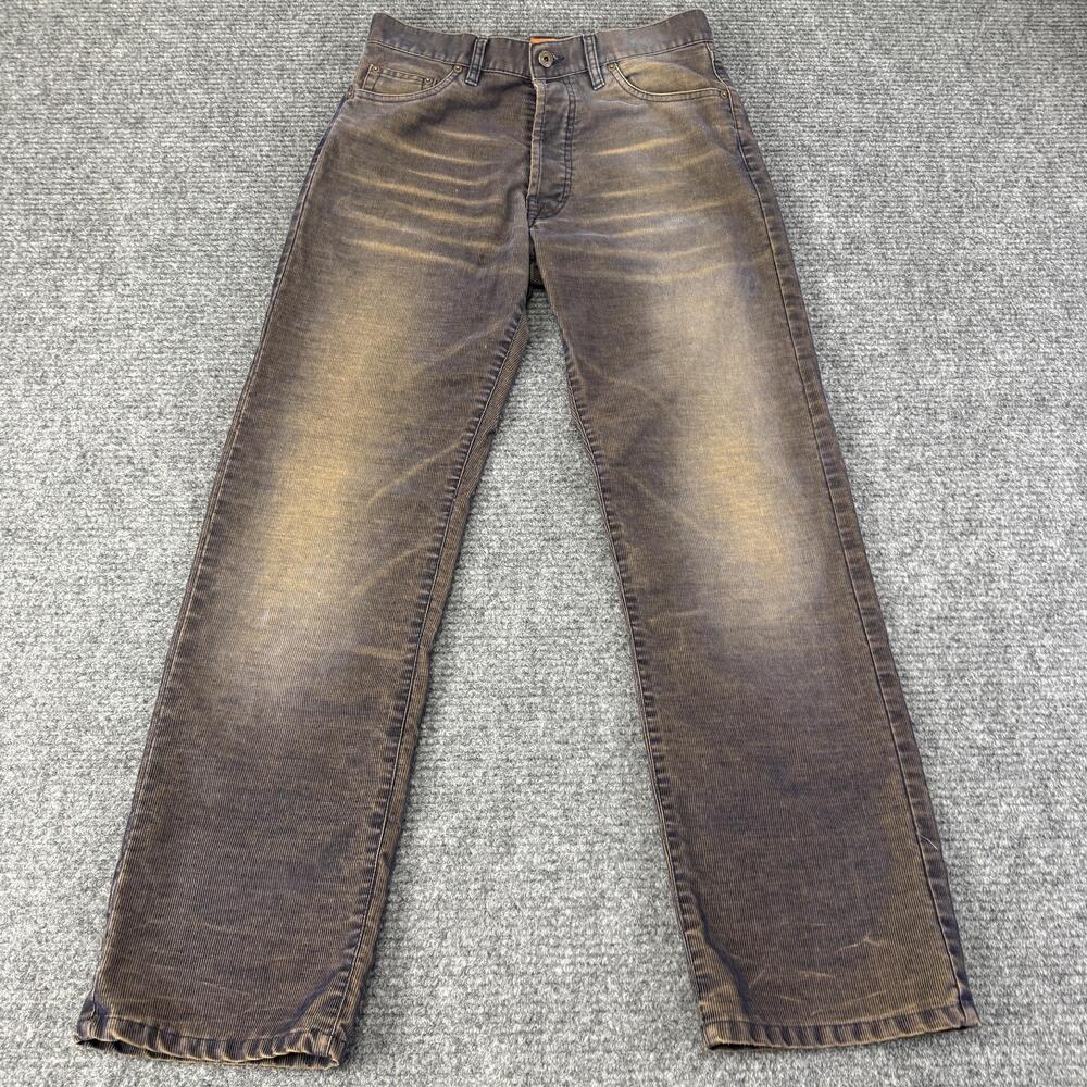 Hugo Boss Pants Mens 32x32 Brown Chino Corduroy 5 Pocket Casual Straight Leg